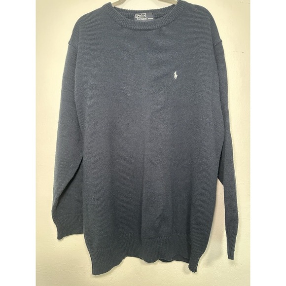 204. Men's Ralph Lauren Polo Shirt Size X-Large Solid Blue With Logo - Picture 7 of 7